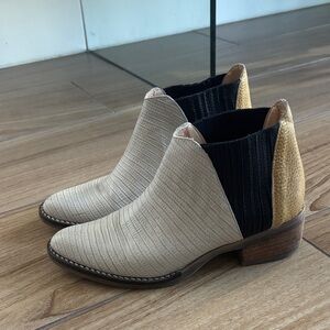Stylish Two-Tone Ankle Boots genuine leather